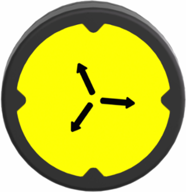 Harmony XB4 Yellow Flush Push Button Head, 22mm, IP66/IP69K