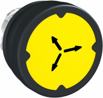 Harmony XB4 Yellow Flush Push Button Head, 22mm, IP66/IP69K