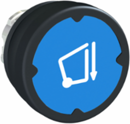 Harmony XB4 Push Button Head, 22 mm Standard, Blue, IP66, 10 Million Cycles