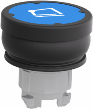 Harmony XB4 Push Button Head, 22mm, Blue, Metal, IP66/IP69K