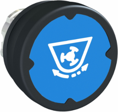 Head for push button, Harmony XB4, pushbutton harsh environment, dark blue, with marking