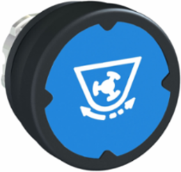 Head for push button, Harmony XB4, pushbutton harsh environment, dark blue, with marking
