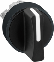 Harmony XB4 Selector Switch Head, 22mm, 3 Positions, IP69K, Black Metal