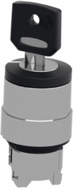 Harmony XB4 Key Selector Switch Head, 22mm, 2 Positions, Metal Bezel