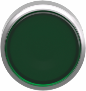 Harmony XB4 Illuminated Push Button Head, 22mm, Green Flush, IP66