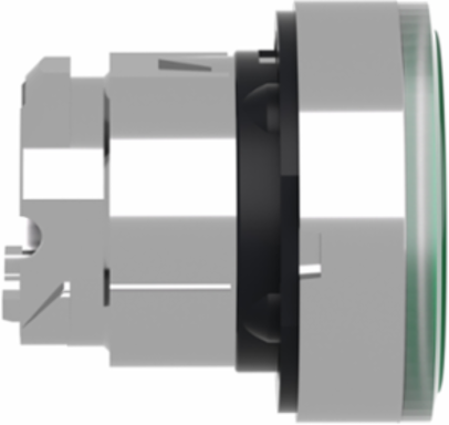 Harmony XB4 Illuminated Push Button Head, 22mm, Green Flush, IP66