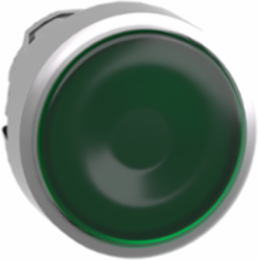 Harmony XB4 Illuminated Push Button Head, 22mm, Green Flush, IP66