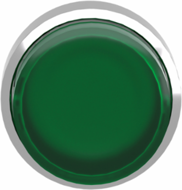 Harmony XB4 22mm Illuminated Push Button Head, Green Metal, IP66
