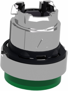 Harmony XB4 22mm Illuminated Push Button Head, Green Metal, IP66