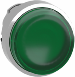 Harmony XB4 22mm Illuminated Push Button Head, Green Metal, IP66