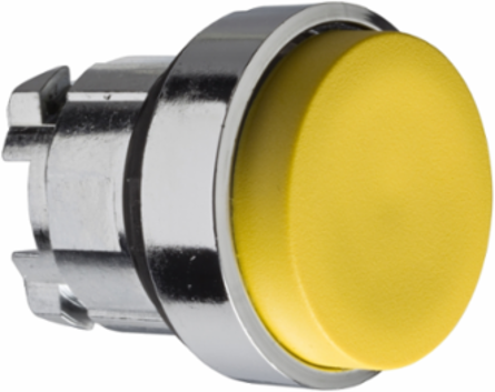 yellow projecting pushbutton head 22mm push-push unmarked