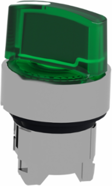 Harmony XB4 Illuminated Selector Switch Head, 22mm, Green Handle, IP69K