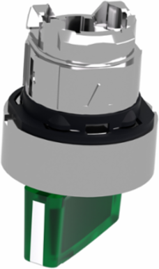 Harmony XB4 Illuminated Selector Switch Head, 22mm, Green Handle, IP69K