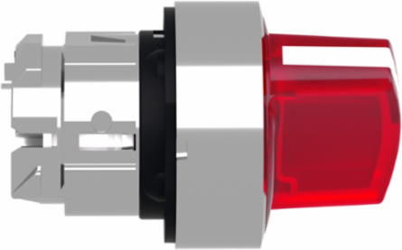 Harmony XB4 Illuminated Selector Switch Head, 22mm, Red Handle, IP69K