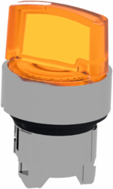 Harmony XB4 Illuminated Selector Switch Head 22mm, Orange Handle, 2 Positions