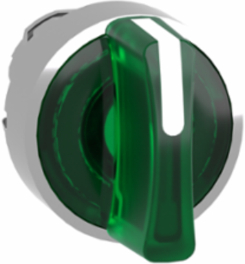 Harmony XB4 22mm Illuminated Selector Switch Head, Green Handle, IP69K