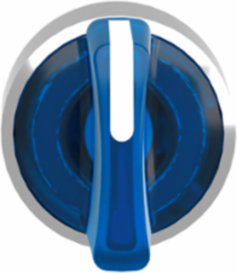 Harmony XB4 Illuminated Selector Switch Head, 22mm, Blue Handle, 3 Positions