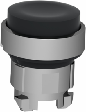 Harmony XB4 22mm Metal Push Button Head, Black, Spring Return, IP66