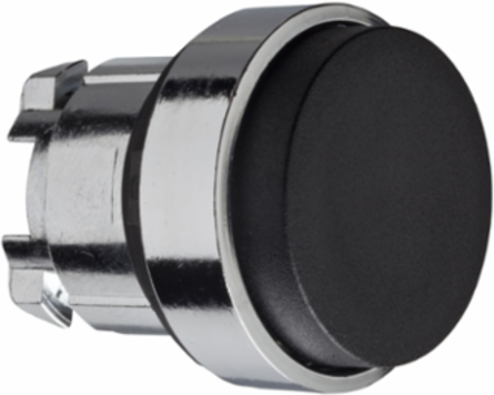 Harmony XB4 22mm Metal Push Button Head, Black, Spring Return, IP66
