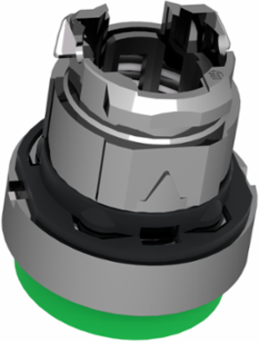 Harmony XB4 Projecting Green Metal Push Button Head, 22mm Spring Return