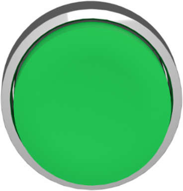 Harmony XB4 Projecting Green Metal Push Button Head, 22mm Spring Return