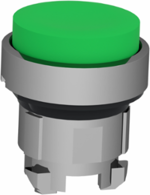 Harmony XB4 Projecting Green Metal Push Button Head, 22mm Spring Return