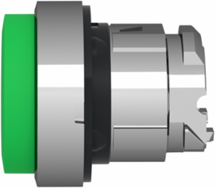 Harmony XB4 Projecting Green Metal Push Button Head, 22mm Spring Return