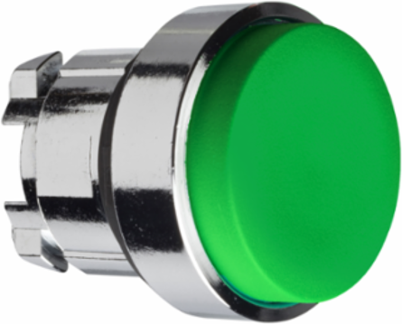 Harmony XB4 Projecting Green Metal Push Button Head, 22mm Spring Return