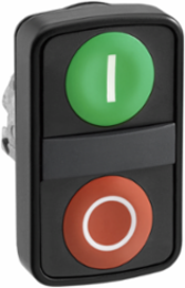 Harmony XB4 Double-Head Push Button Ø22 mm, Green/Red, IP66