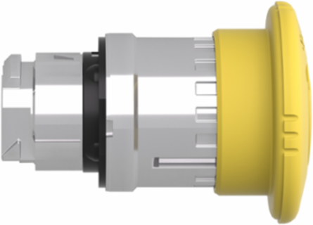 Harmony XB4 40mm Mushroom Push Button Head, Yellow, IP66, Latching