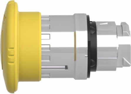 Harmony XB4 40mm Mushroom Push Button Head, Yellow, IP66, Latching