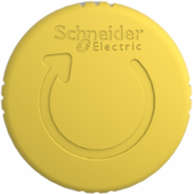 Harmony XB4 40mm Mushroom Push Button Head, Yellow, IP66, Latching