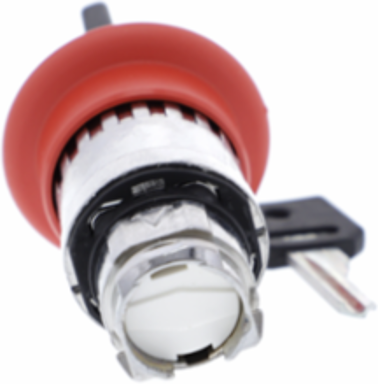 Harmony XB4 Emergency Stop Button, 40mm Red Mushroom, Key Release