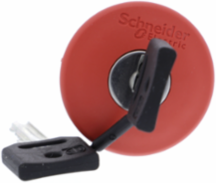 Harmony XB4 Emergency Stop Button, 40mm Red Mushroom, Key Release