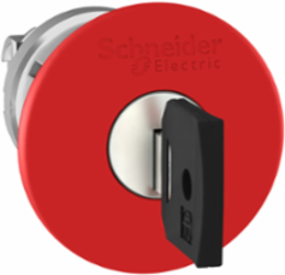 Harmony XB4 Emergency Stop Button, 40mm Red Mushroom, Key Release