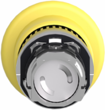 Harmony XB4 40mm Yellow Metal Mushroom Push Button Head, IP66