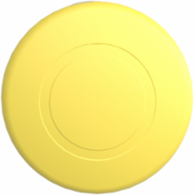 Harmony XB4 40mm Yellow Metal Mushroom Push Button Head, IP66