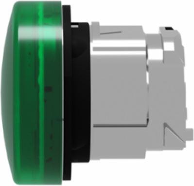 Harmony XB4 Green Pilot Light Head, 22mm, IP66, Metal Bezel