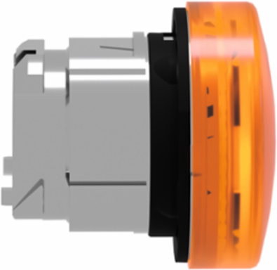 Harmony XB4 22mm Orange Pilot Light Head, IP66, Grooved Lens