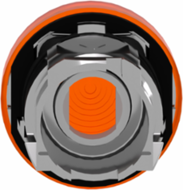 Harmony XB4 22mm Orange Pilot Light Head, IP66, Grooved Lens