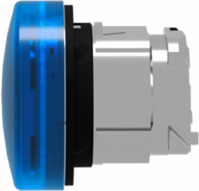 Harmony XB4 Blue Pilot Light Head, 22mm, IP66, LED, Grooved Lens