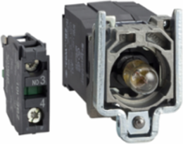 Harmony XB4 Complete Body/Contact Assembly with 400V, 1NO, BA9s Bulb