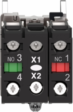 Harmony XB4 Light Block, Metal, 1 NO + 1 NC, BA9s Bulb, IP20