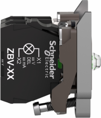 Harmony XB4 Metal Light Block Assembly with 1NO Contact, 24V AC/DC