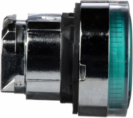 Harmony XB4 22mm Green Metal Flush Illuminated Push Button Head