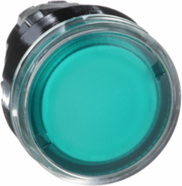 Harmony XB4 22mm Green Metal Flush Illuminated Push Button Head