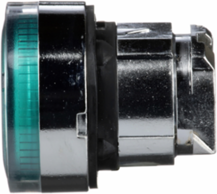 Harmony XB4 22mm Green Metal Flush Illuminated Push Button Head