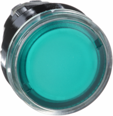 Harmony XB4 22mm Green Metal Flush Illuminated Push Button Head
