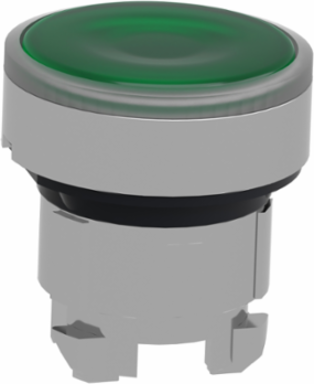 Harmony XB4 Green Illuminated Push Button Head, 22mm, IP66, Spring Return