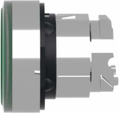 Harmony XB4 Green Illuminated Push Button Head, 22mm, IP66, Spring Return